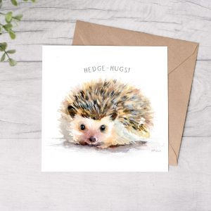 hedgehog hedge-hugs greetings card