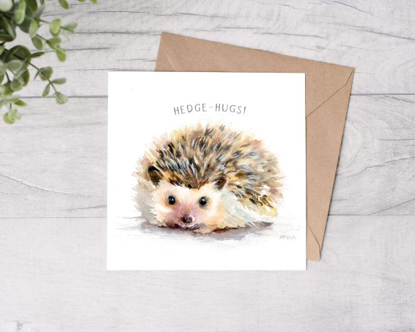 hedgehog hedge-hugs greetings card