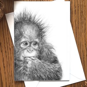 Orangutan Infant Greetings Card