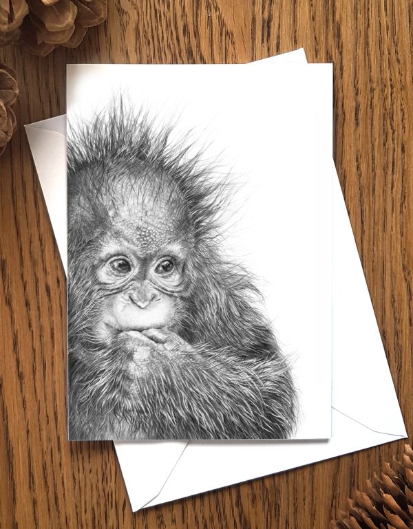 Orangutan Infant Greetings Card