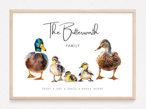 'Family Mallard Duck Print