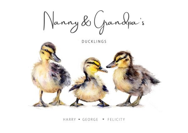 Personalised duck print for Grandparents