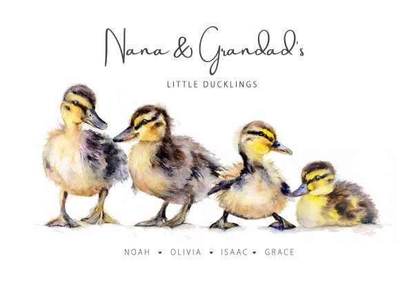 Personalised duck print for Grandparents