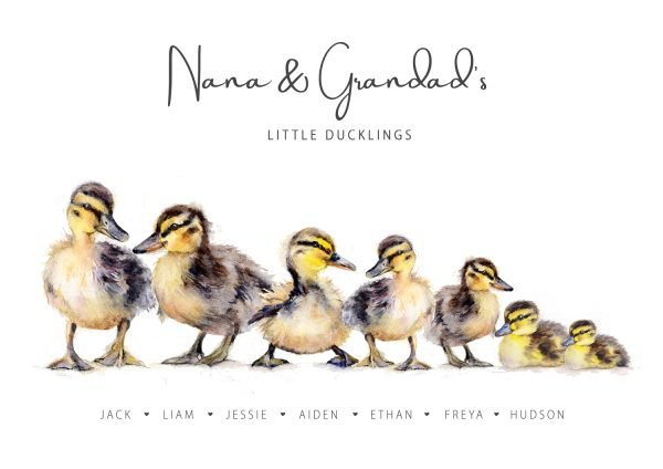 Personalised duck print for Grandparents