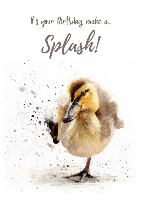 Baby duckling birthday card