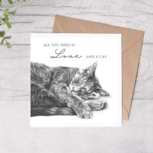 Tabby Cat Greetings Card