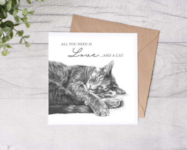 Tabby Cat Greetings Card