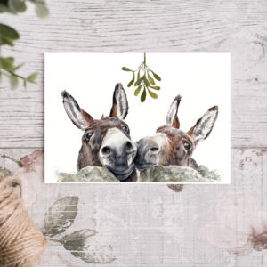 Donkey Christmas Card