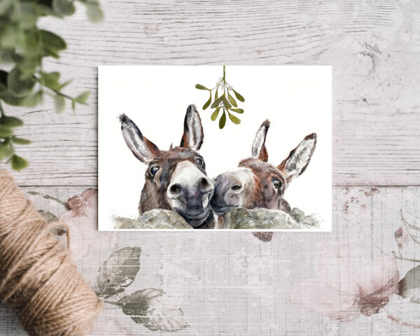 Donkey Christmas Card