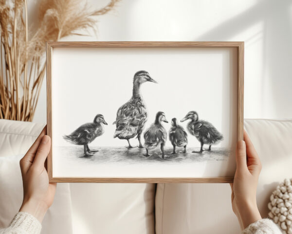 'Mallard Duck Family' framed print