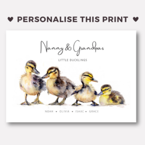 personalised duckling print for grandparents