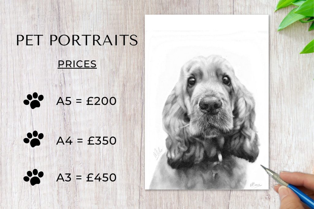 pet portrait price list