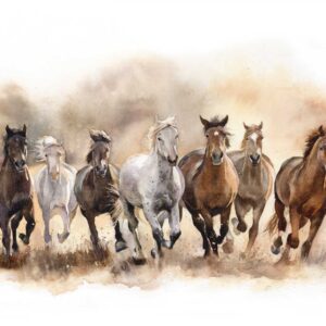 herd of horses fine art print
