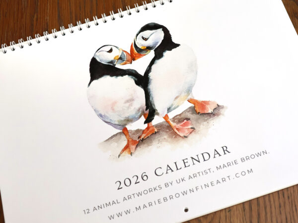 wildlife calendar page