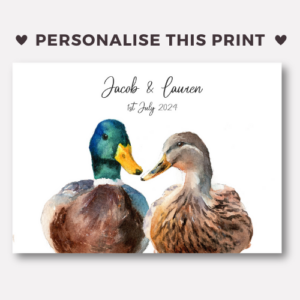 mallard duck art print bespoke