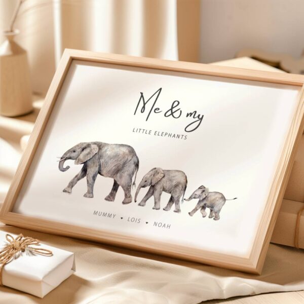 bespoke framed elephant print gift