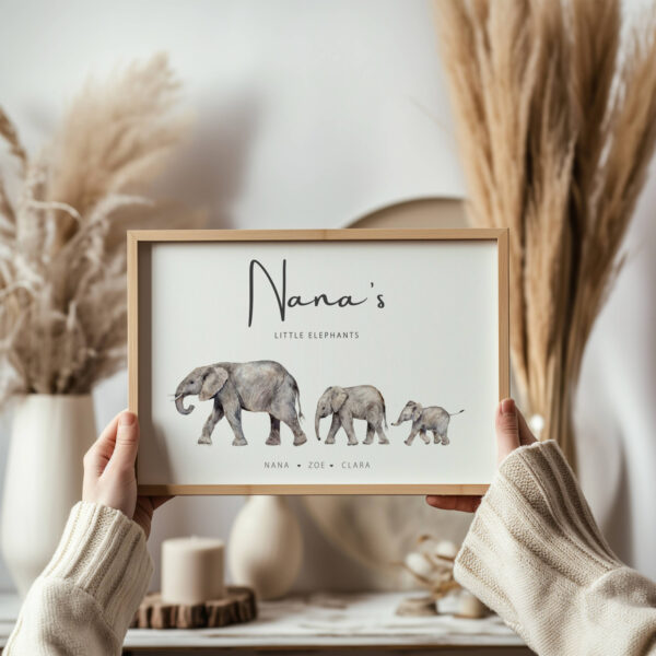 Nanas elephant personalised print