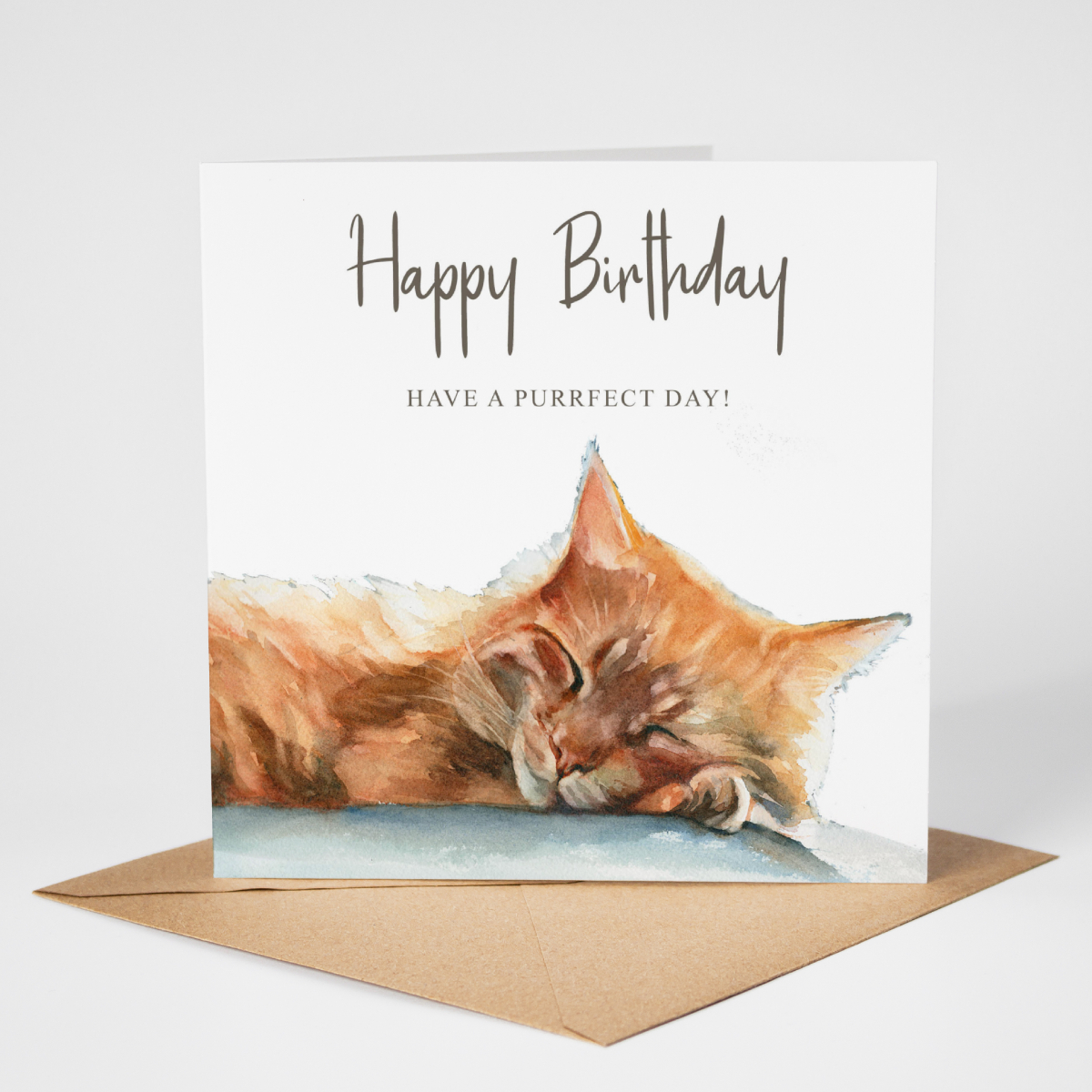 ginger cat card