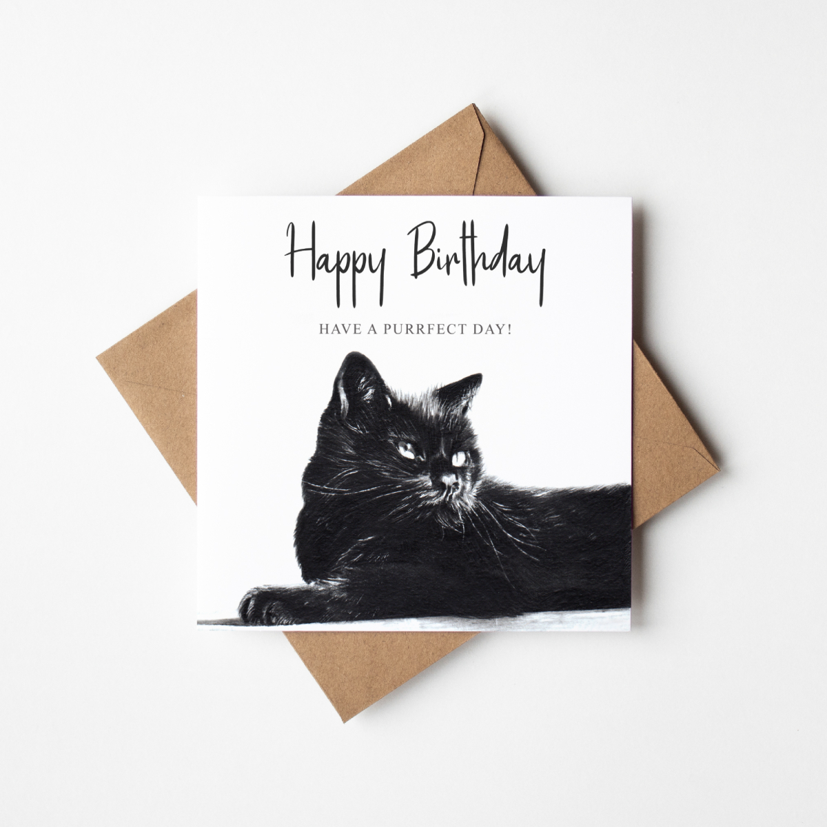 Black Cat Happy Birthday Card - Image 2