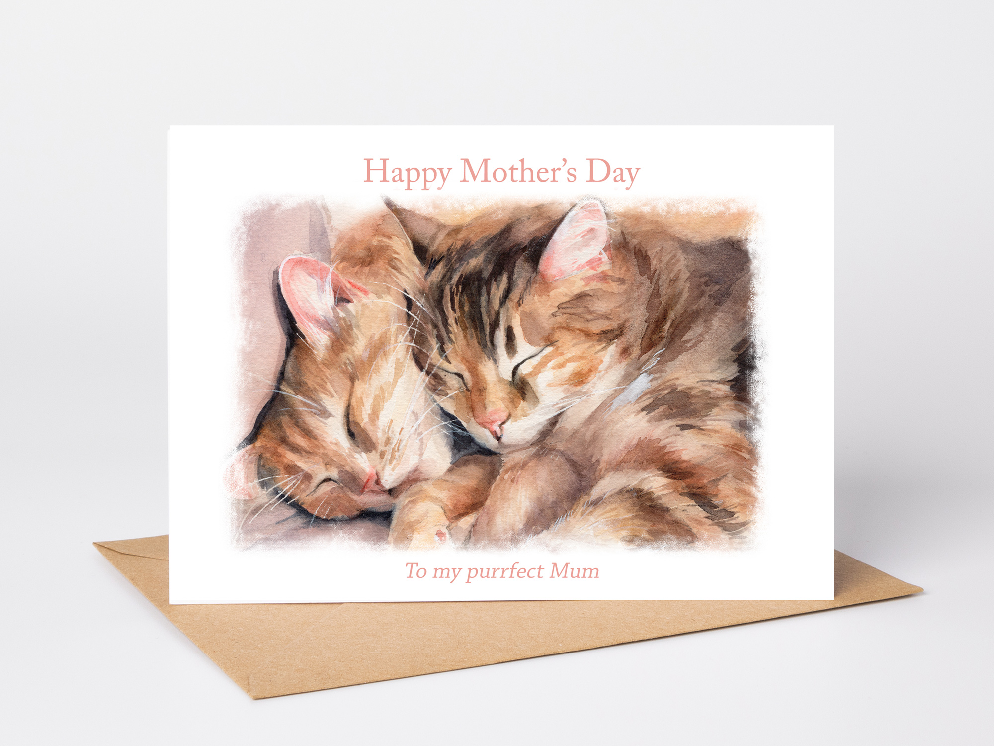 cuddly cats mothers day card