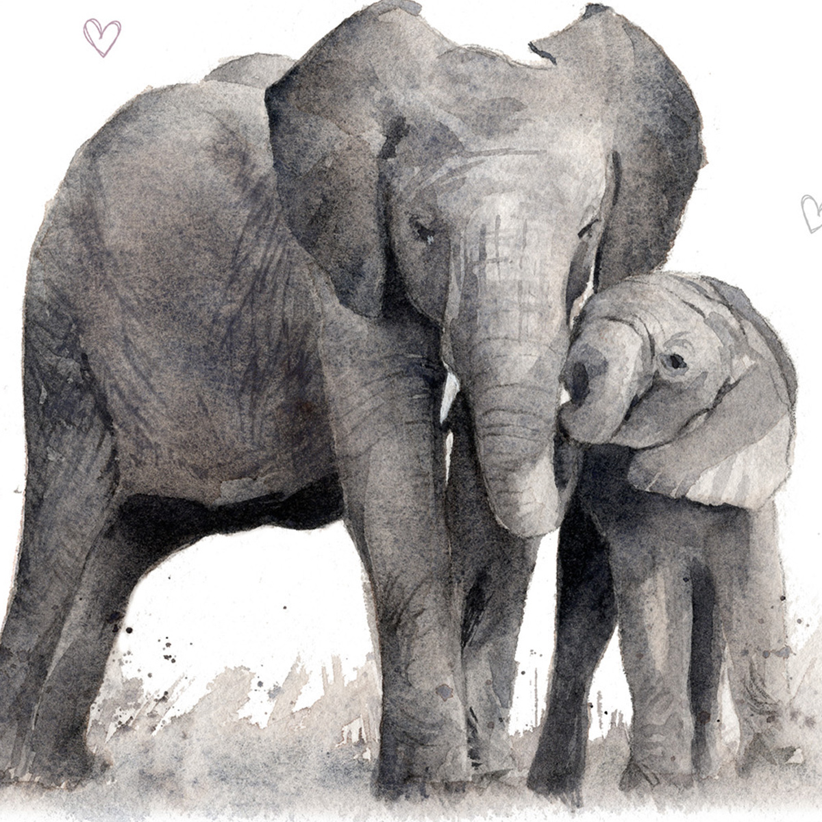 elephant watercolour painting