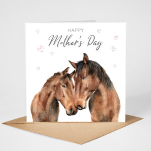 Horse Mum & Foal mothers day card