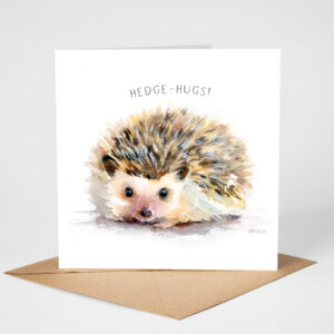 hedge hugs card for sympathy or get well messages