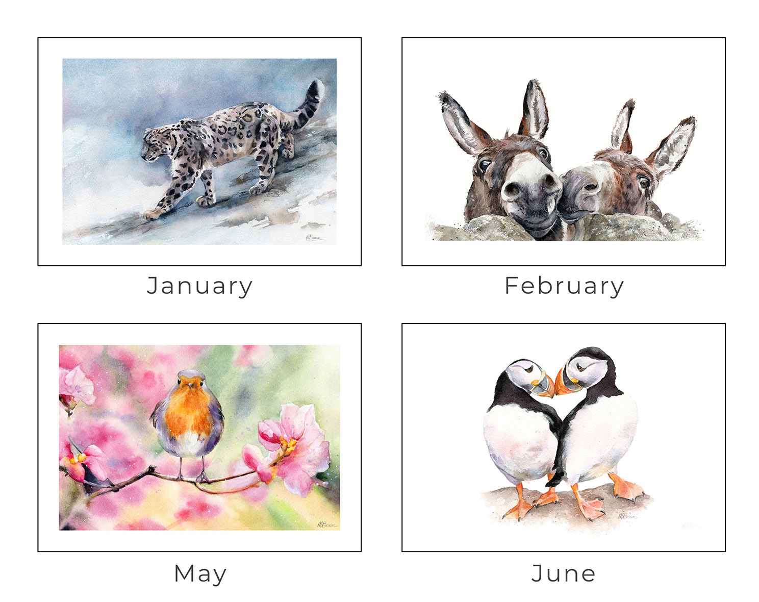 animal & wildlife calendar artwork